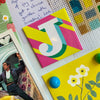 Yellow ‘J’ Alphabet Needlepoint Kit
