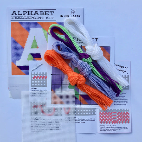 Letter ‘A’ Needlepoint Kit - Hannah Bass