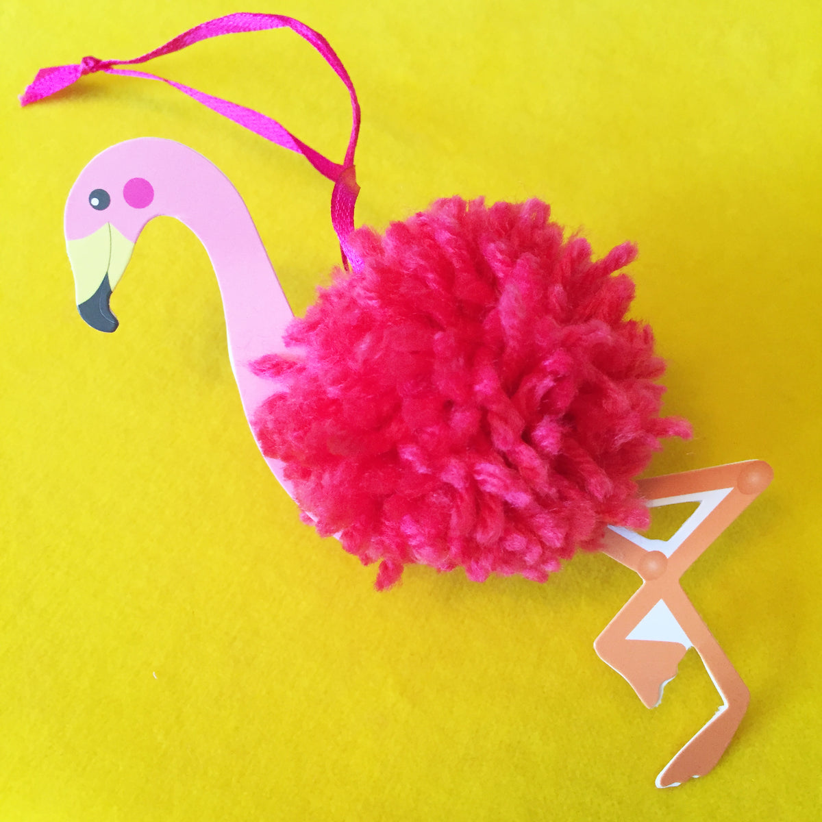 How To Make A Pom Pom Flamingo - Try Something New Every Month - Swoodson  Says