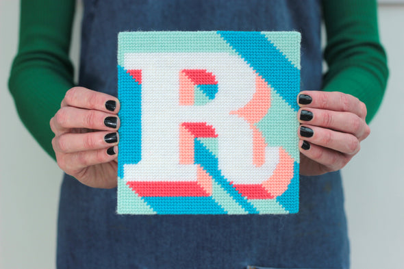 Letter ‘R’ Needlepoint Kit - Hannah Bass