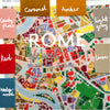 Rome Light City Map Needlepoint Kit