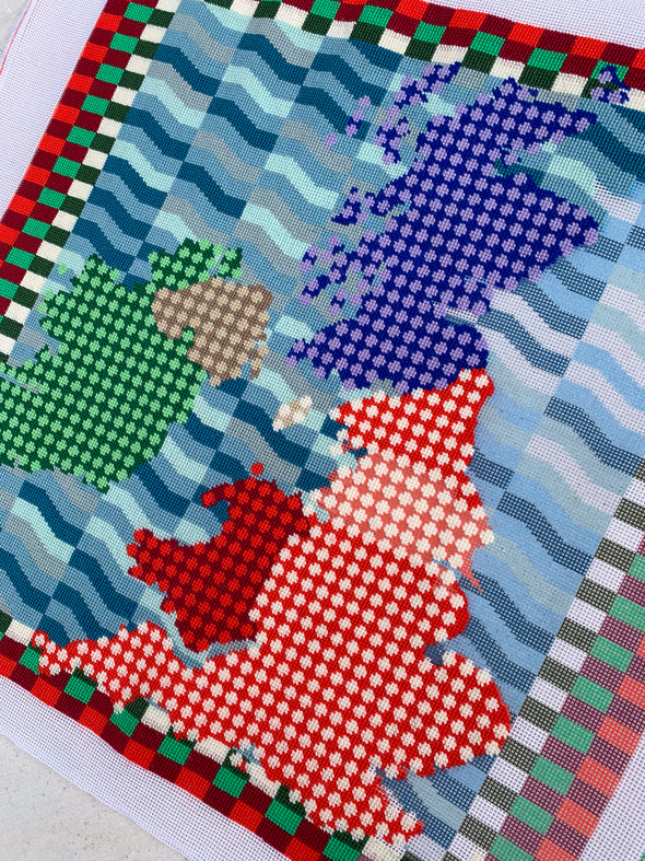 UK & Ireland Map Needlepoint Kit