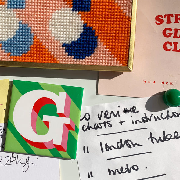 Green ‘G’ Alphabet Needlepoint Kit