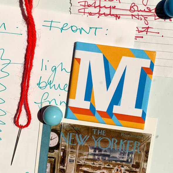 Blue ‘M’ Alphabet Needlepoint Kit