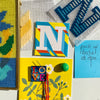 Turquoise ‘N’ Alphabet Needlepoint Kit