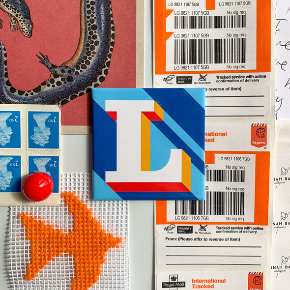 Pink ‘L’ Alphabet Needlepoint Kit