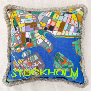 Stockholm City Map Needlepoint Kit