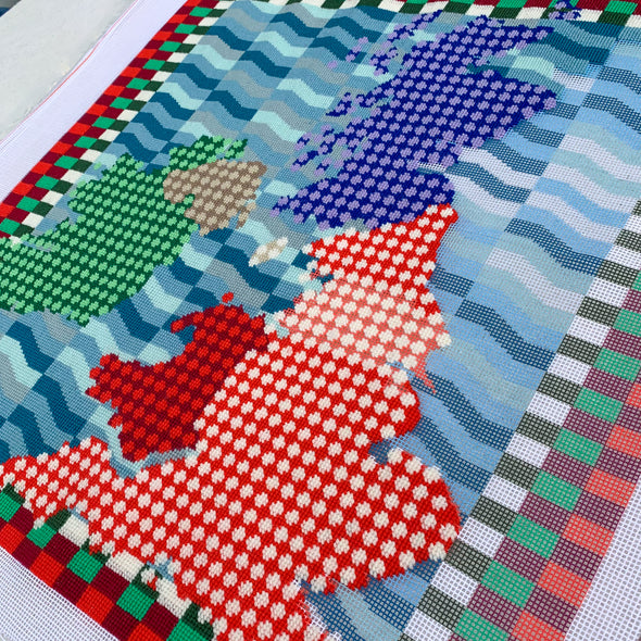 UK & Ireland Map Needlepoint Kit