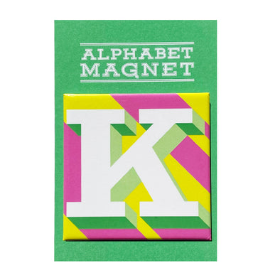 Yellow Letter K Alphabet Magnet