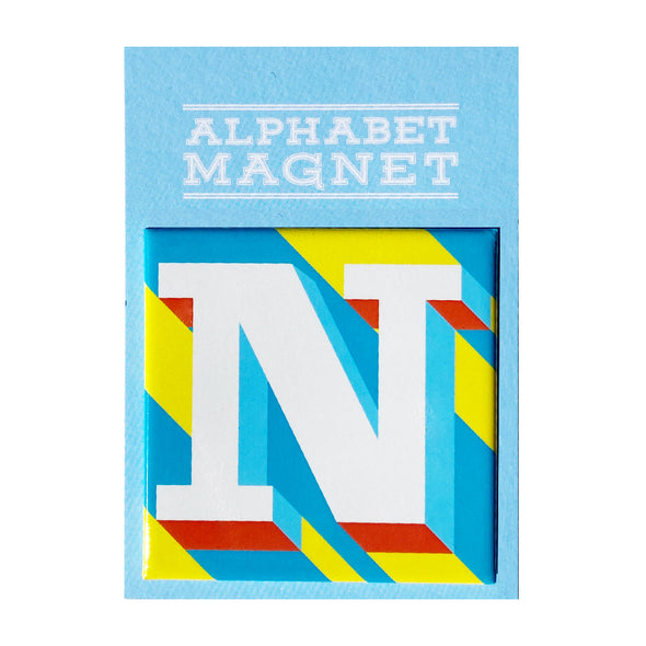 Yellow Letter N Alphabet Magnet