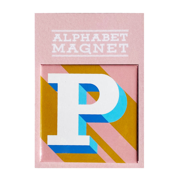 Peach Letter P Alphabet Magnet