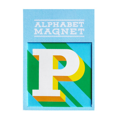Green Letter P Alphabet Magnet