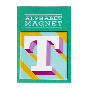 Tan Letter T Alphabet Magnet