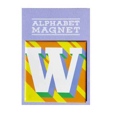 Orange Letter W Alphabet Magnet