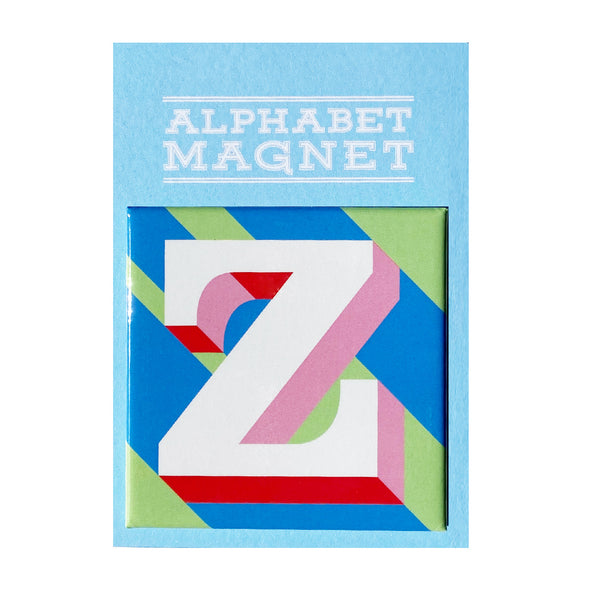 Blue Letter Z Alphabet Magnet