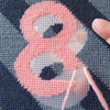 Customisable Neutral ‘8’ Number Needlepoint Kit