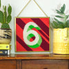 Red ‘6’ Number Needlepoint Kit