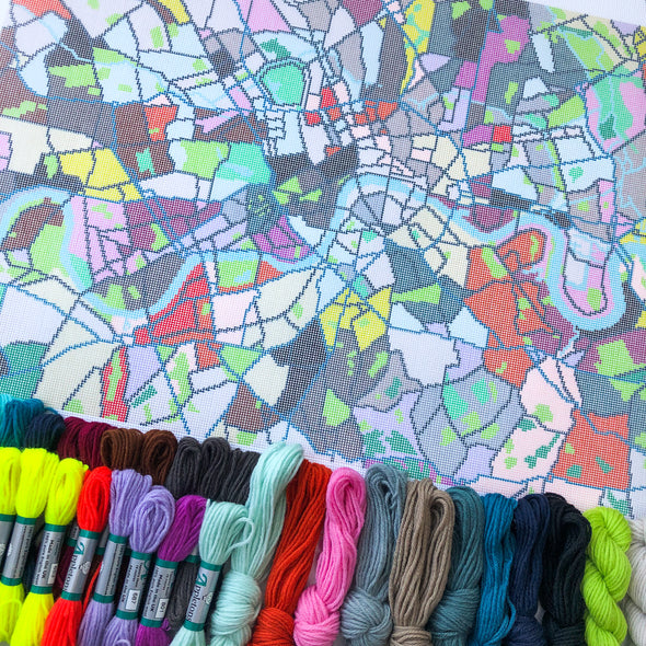 London City Map Needlepoint Kit