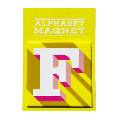 Yellow Letter F Alphabet Magnet