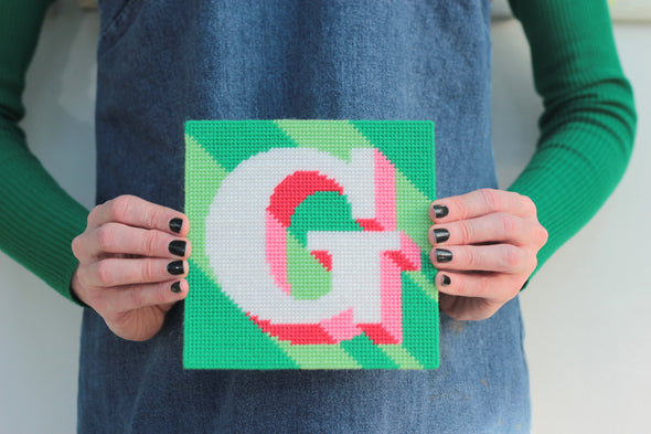 Letter ‘G’ Needlepoint Kit - Hannah Bass