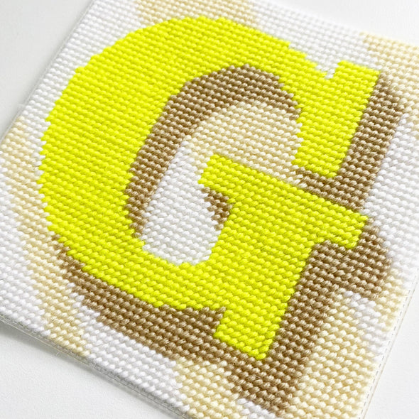 Customisable Neutral ‘G’ Alphabet Needlepoint Kit