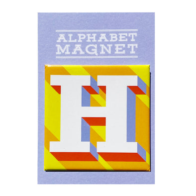 Yellow Letter H Alphabet Magnet