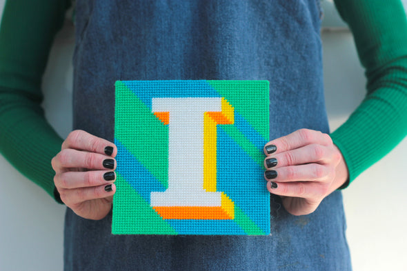 Letter ‘I’ Needlepoint Kit - Hannah Bass