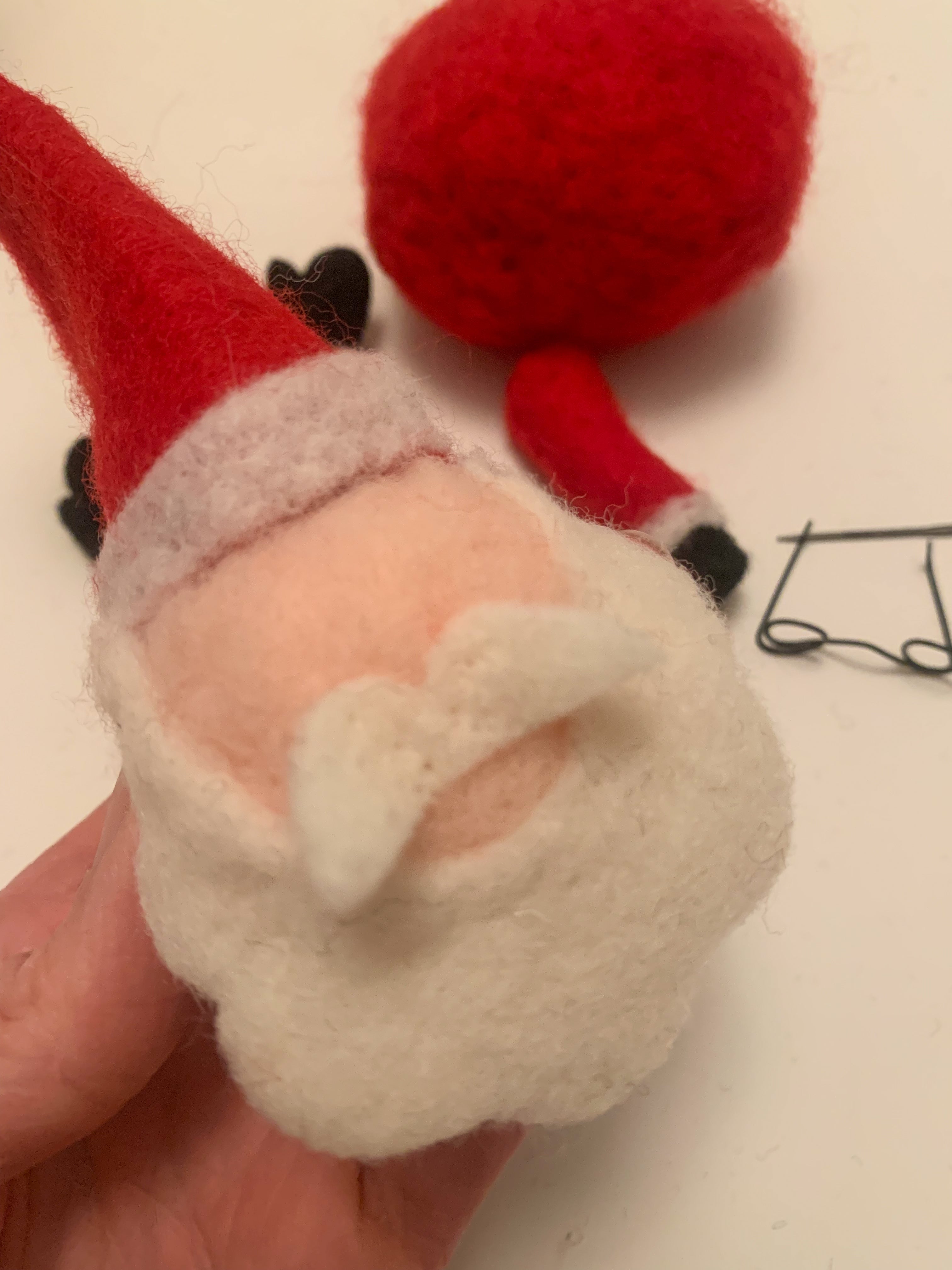 4packs Wool Felt Kit Needle Felting Roving Craft Kit - Santa