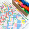 Tokyo Blossom City Map Needlepoint Kit