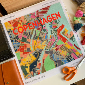 Copenhagen City Map Needlepoint Kit