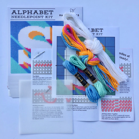 Letter ‘S’ Needlepoint Kit - Hannah Bass