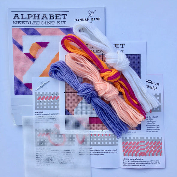 Letter ‘Z’ Needlepoint Kit - Hannah Bass