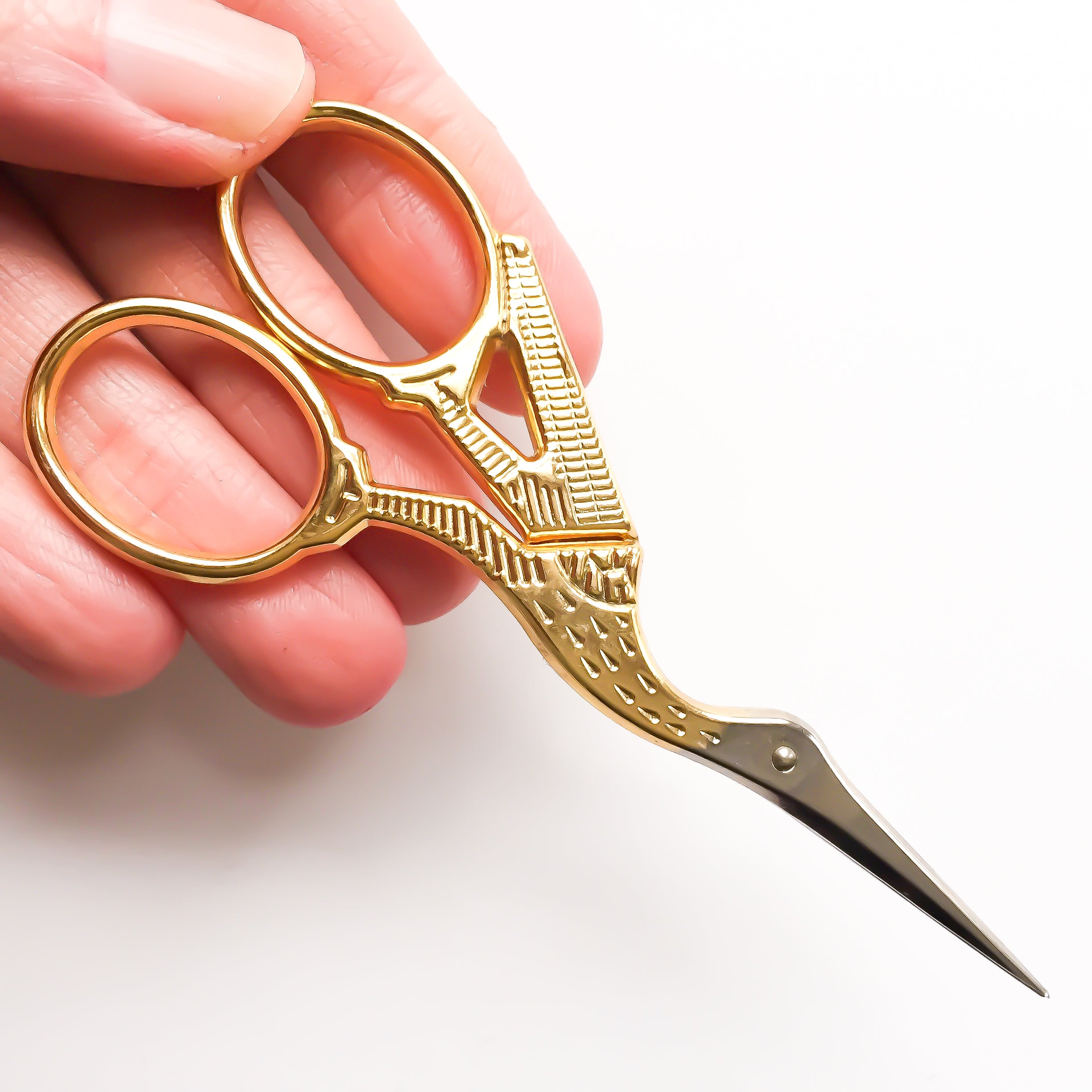 Prym Embroidery Scissors Stork 9cm gold-plated