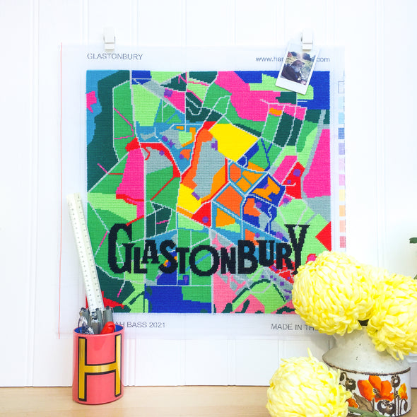 Glastonbury Map Needlepoint Kit