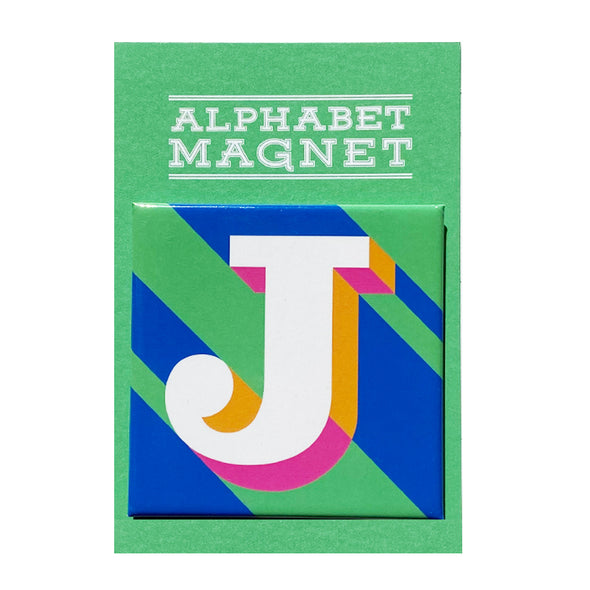 Blue Letter J Alphabet Magnet