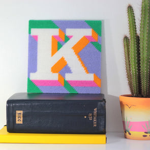 Letter ‘K’ Needlepoint Kit - Hannah Bass