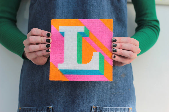 Letter ‘L’ Needlepoint Kit - Hannah Bass