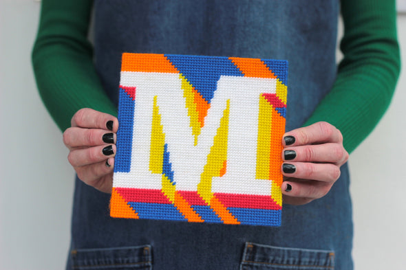 Letter ‘M’ Needlepoint Kit - Hannah Bass
