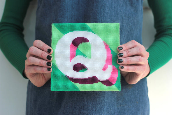 Letter ‘Q’ Needlepoint Kit - Hannah Bass