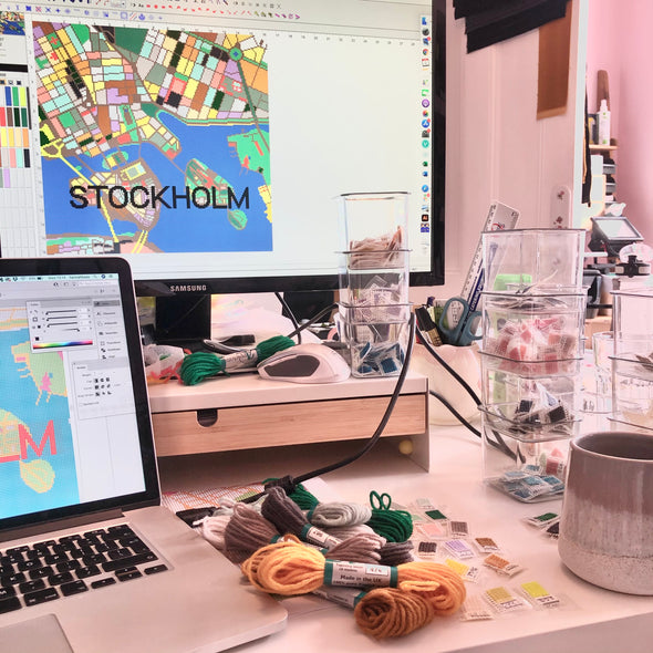 Stockholm City Map Needlepoint Kit