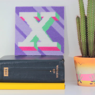 Letter ‘X’ Needlepoint Kit - Hannah Bass