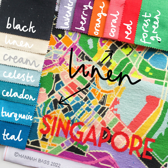 Singapore City Map Needlepoint Kit