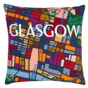 Glasgow City Map Needlepoint Kit - Hannah Bass