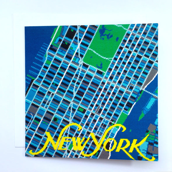 New York City Map Greeting Card - Hannah Bass