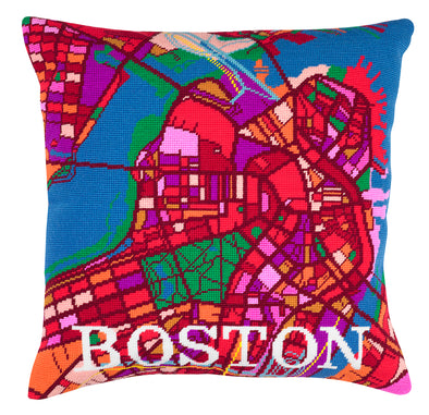 Boston City Map Needlepoint Kit - Hannah Bass