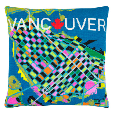 Vancouver City Map Needlepoint Kit - Hannah Bass