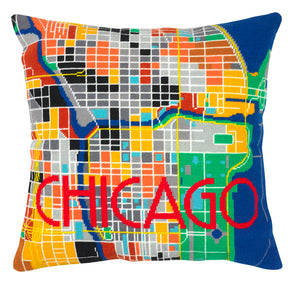 Chicago City Map Needlepoint Kit - Hannah Bass