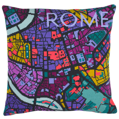 Rome City Map Needlepoint Kit - Hannah Bass
