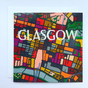 Glasgow City Map Greeting Card - Hannah Bass