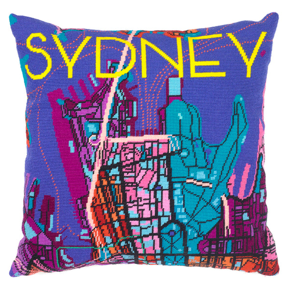 Sydney Night City Map Needlepoint Kit - Hannah Bass